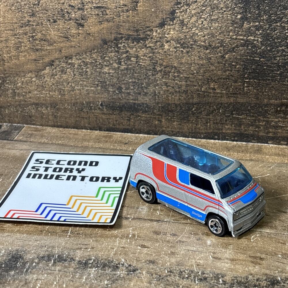 2011 Hot Wheels Custom 77 Dodge Van Silver Loose